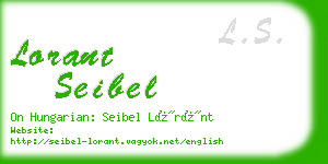 lorant seibel business card